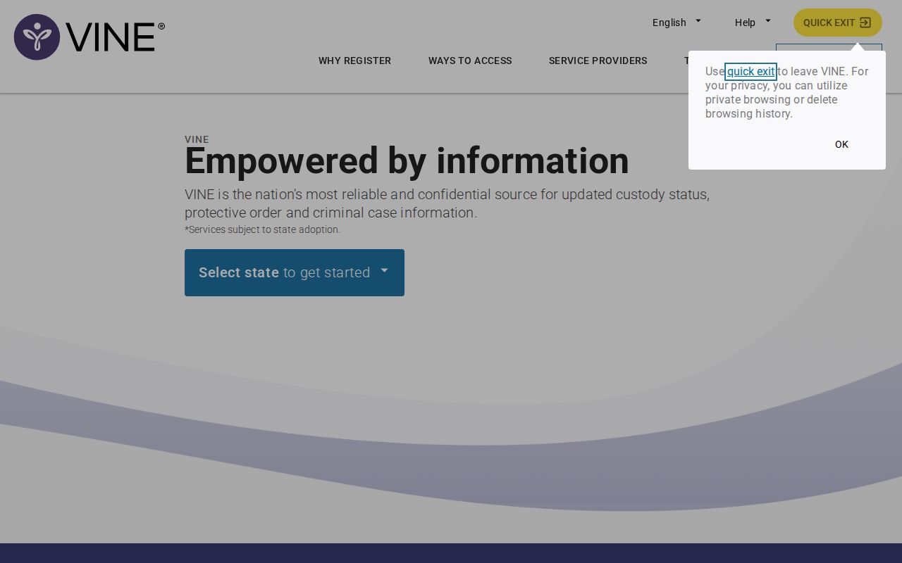 VINELink custody notification service available to Attapulgus searchers