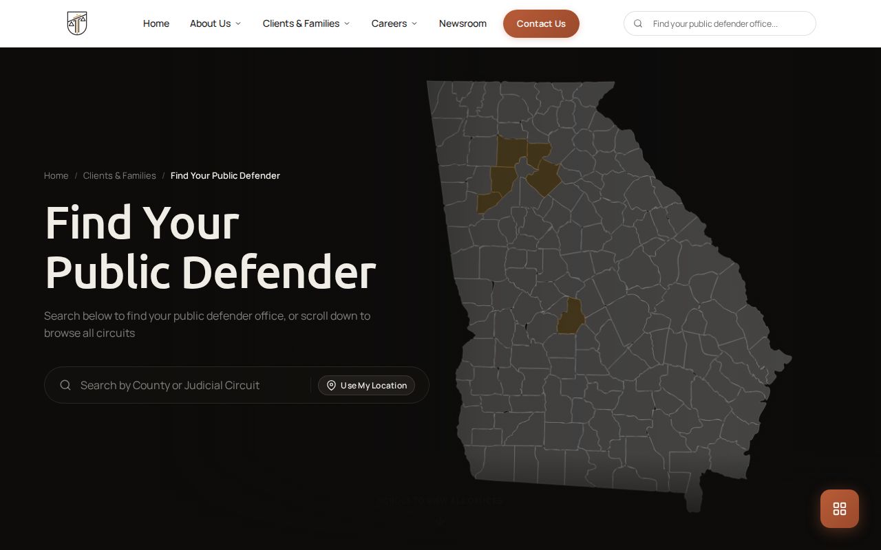 Georgia Public Defender Council South Georgia Circuit listing