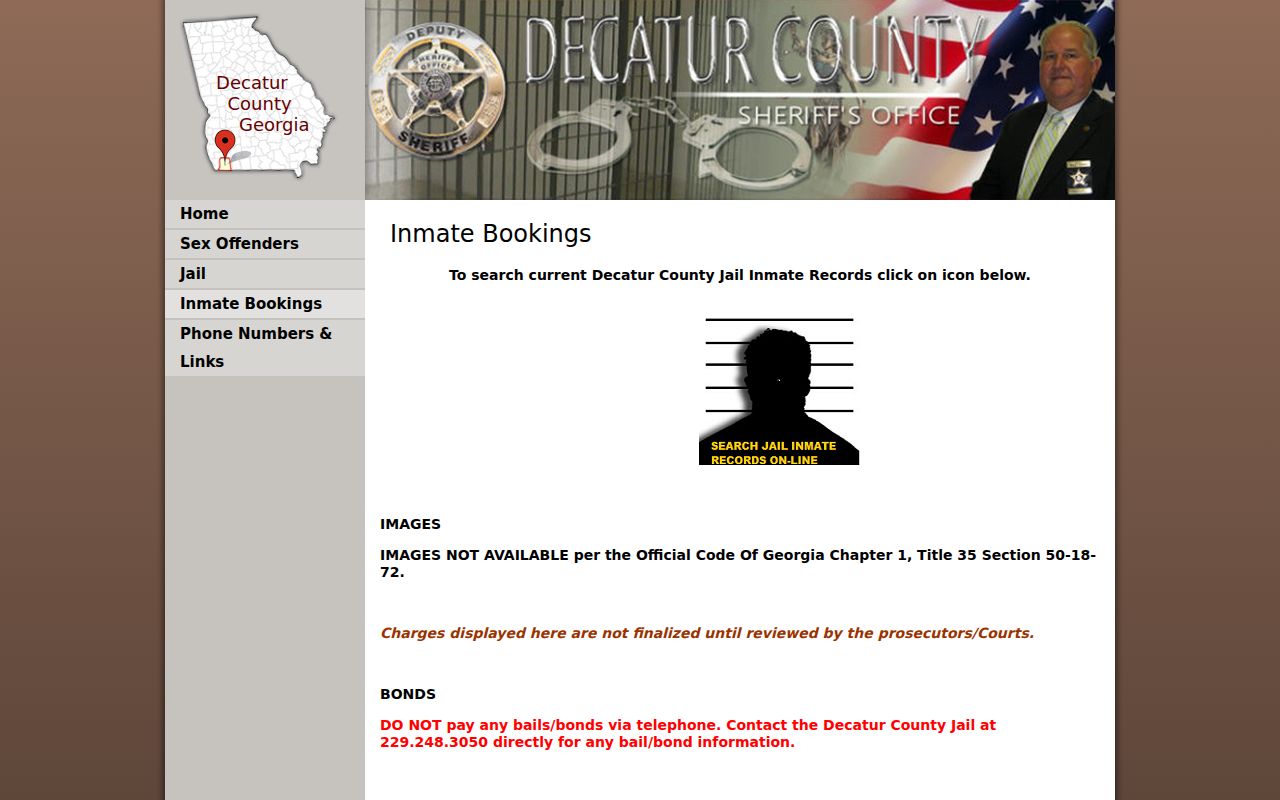 Decatur County recent arrest and inmate booking launch